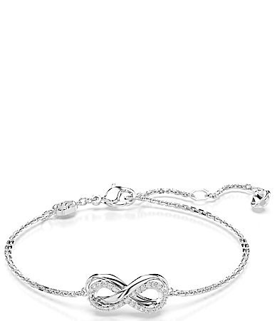 Swarovski Hyperbola Crystal Infinity Silver Bangle Bracelet - Silver | Dillard's