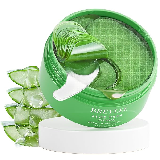 BREYLEE Aloe Vera Eye Masks– 60 Pcs - Puffy Eyes and Dark Circles Treatments – Look Younger a... | Amazon (US)