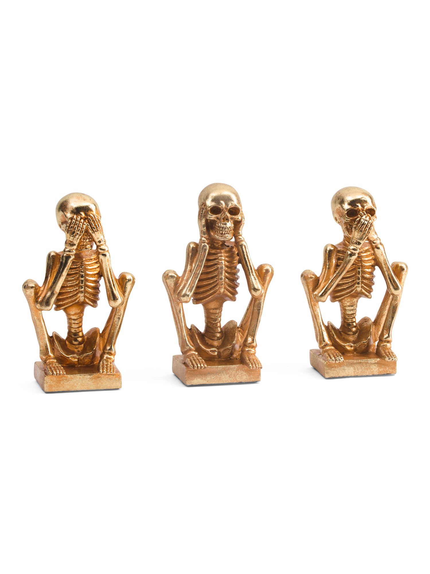 Set Of 3 No Evil Skeletons | TJ Maxx