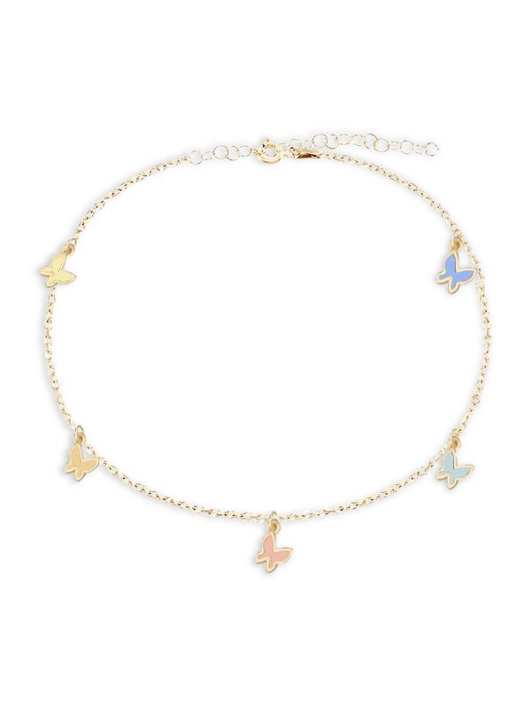 Happy Me 14K Gold Vermeil Candy Pastel Multi Butterfly Anklet | Saks Fifth Avenue OFF 5TH (Pmt risk)