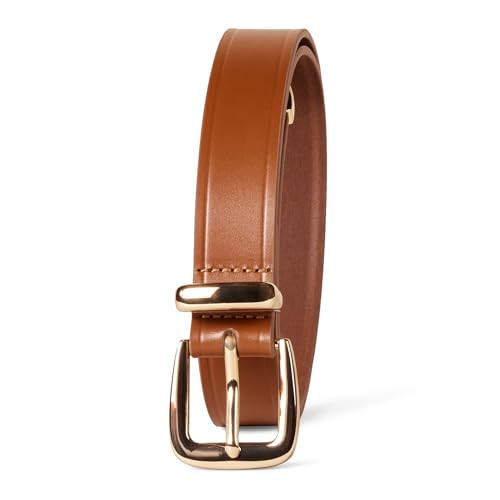 Amazon Essentials Women's Leather Western Belt, Tan, Small | Amazon (US)