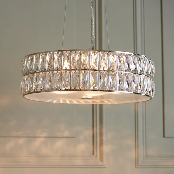 Vogue Crystal Armoury Integrated LED Pendant Ceiling Fitting | Dunelm