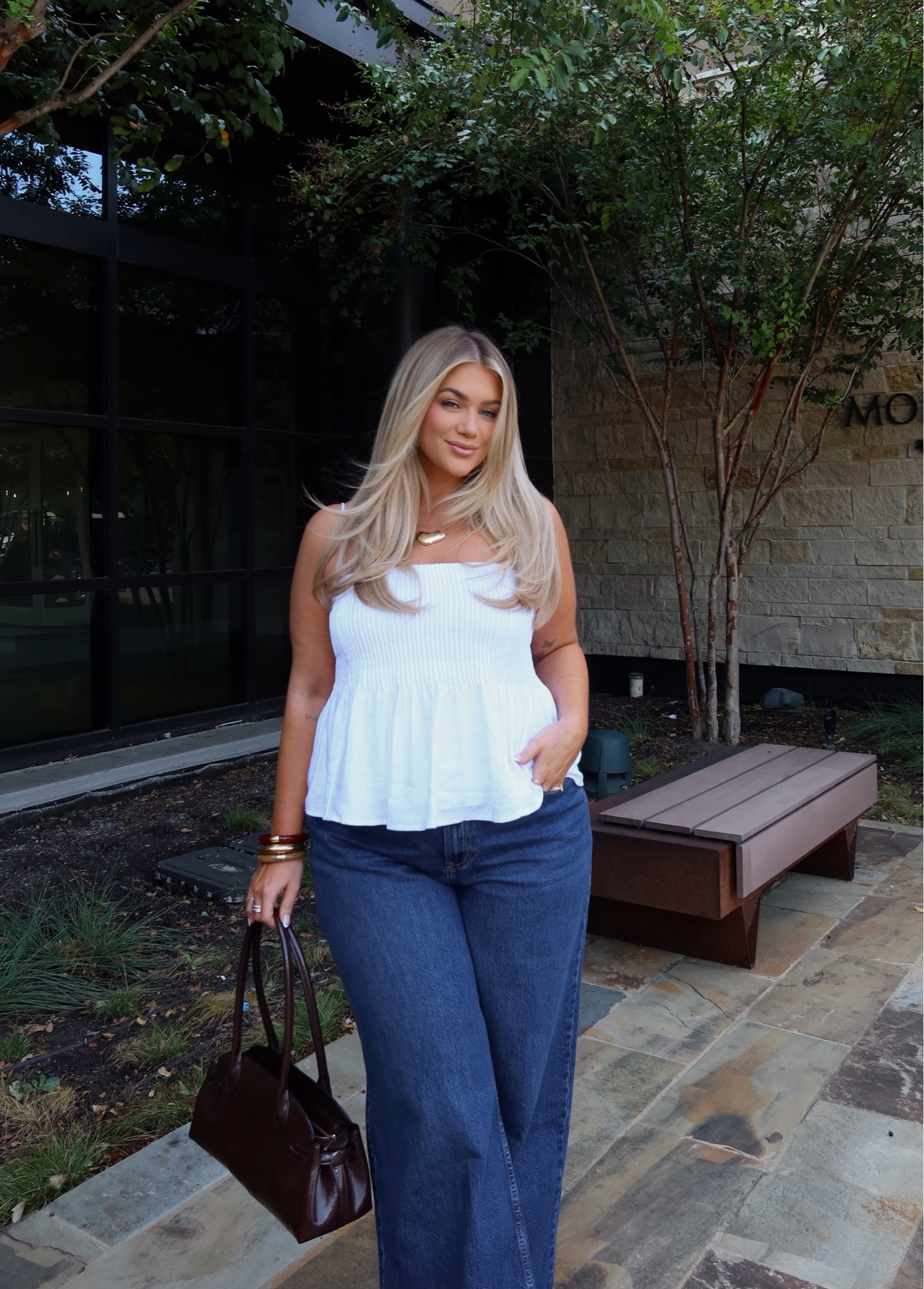 Abercrombie outfit🩵 

Top- medium
Bottoms- 31 long 
Necklace- Marshalls linked similar 

#LTKSeasonal #LTKSaleAlert #LTKMidsize