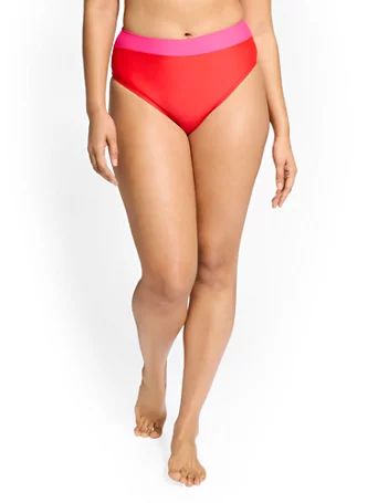 high-waisted colorblock bikini bottom - ny&c swimwear | New York & Company