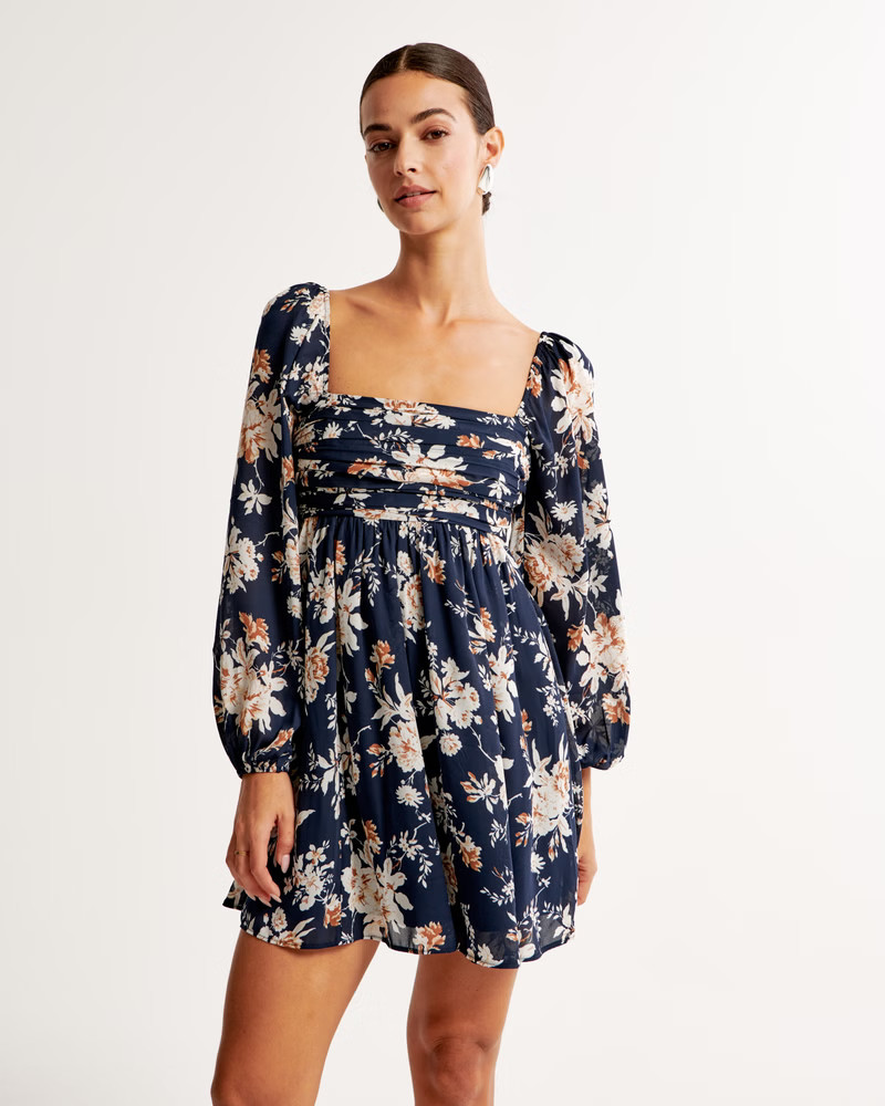 Emerson Balloon Sleeve Mini Dress | Abercrombie & Fitch (US)