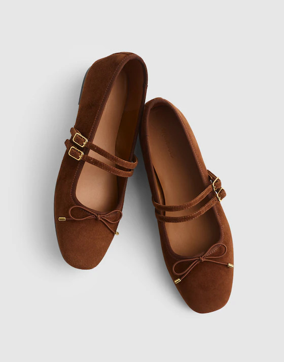 The Greta Double-Strap Ballet Flat | Madewell