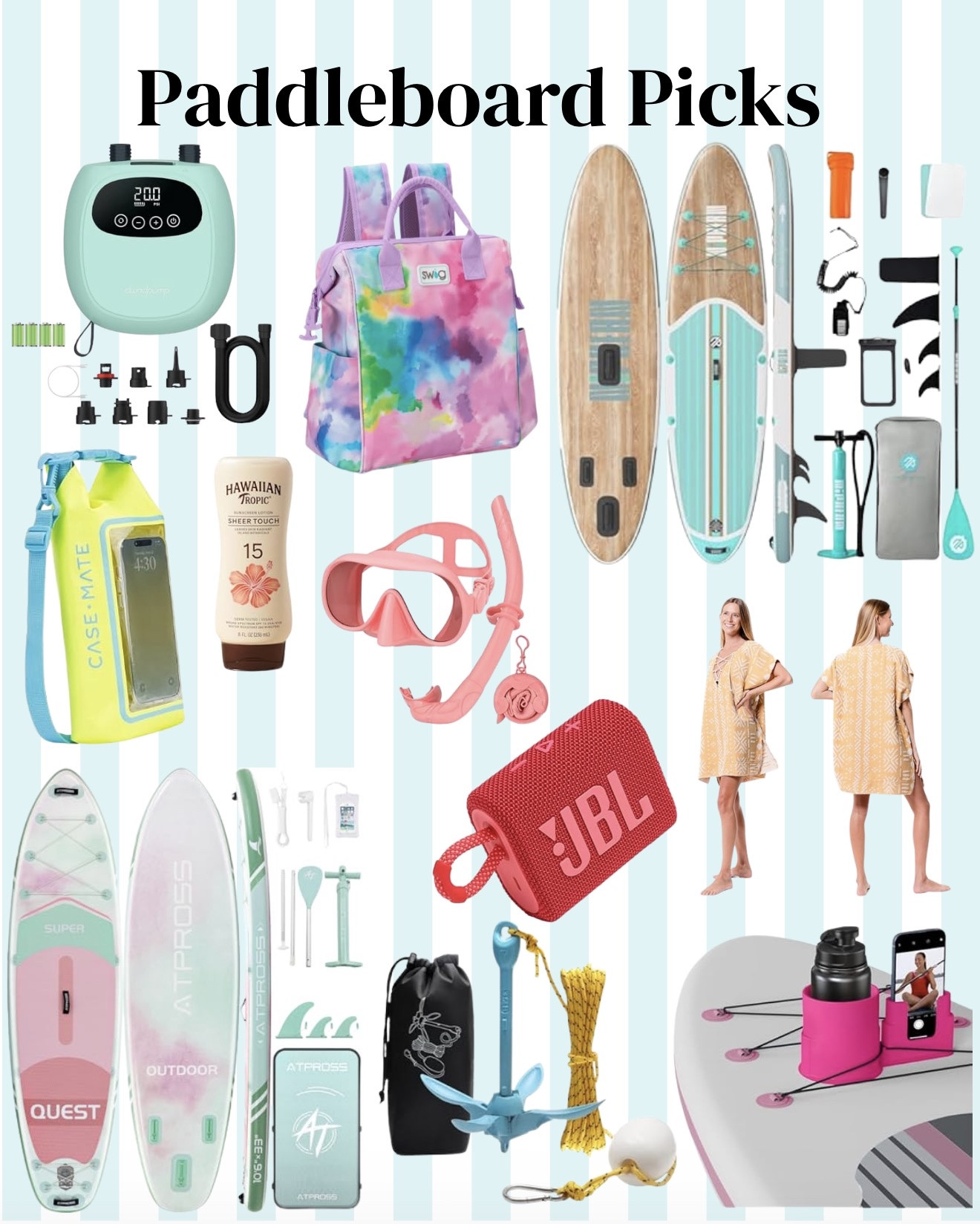 My top paddleboarding picks!!! 🏄‍♀️ 💖 
Some of not ALL of these will be on sale for Prime Day! 👏🏼 

Summer essentials,’paddleboarding, paddleboard accessories

#LTKSaleAlert #LTKU #LTKSwim