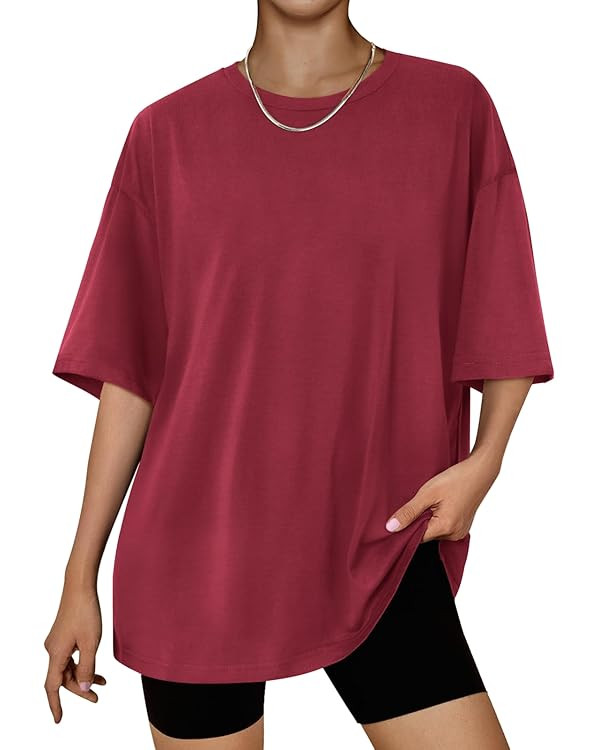 Trendy Queen Womens Fashion Workout T Shirts Athletic Plus Size Tops Summer Trendy Clothes 2025 S... | Amazon (US)