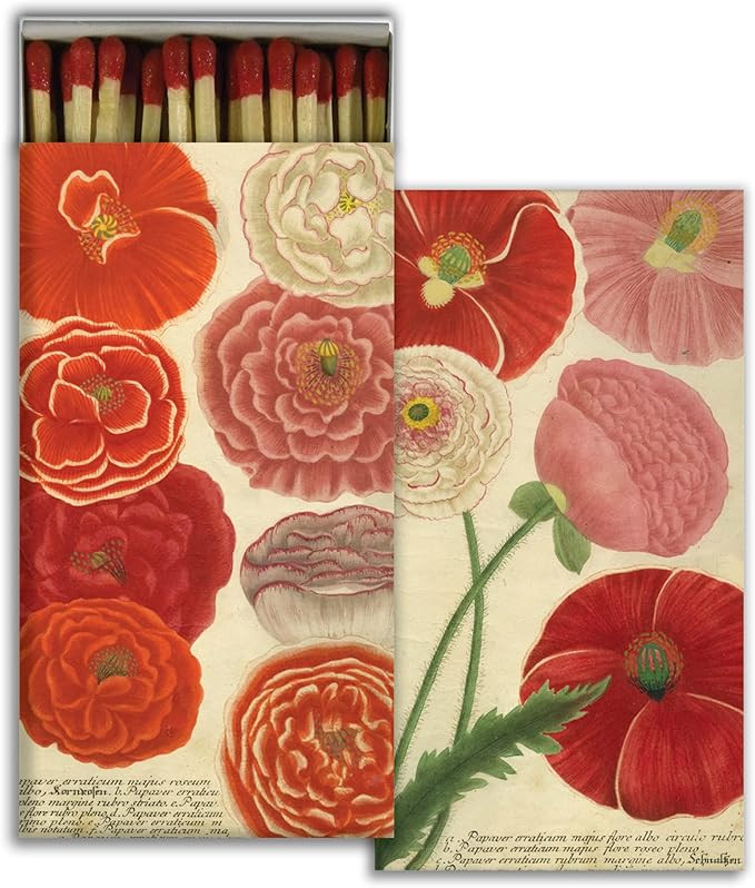 Poppies Decorative Matchboxes with Wooden Matches - Great for Lighting Candles, fireplaces, Grill... | Amazon (US)
