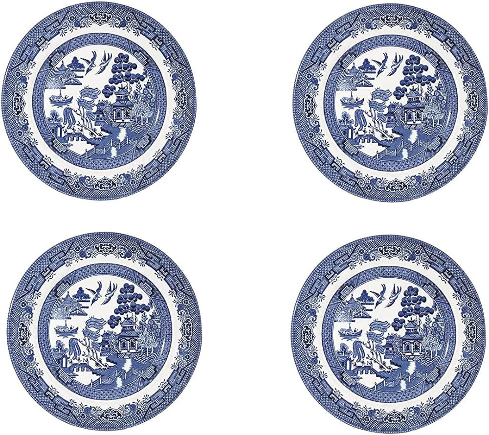 Churchill Blue Willow Dinner Plate 10", Set Of 4, Made In England | Amazon (US)