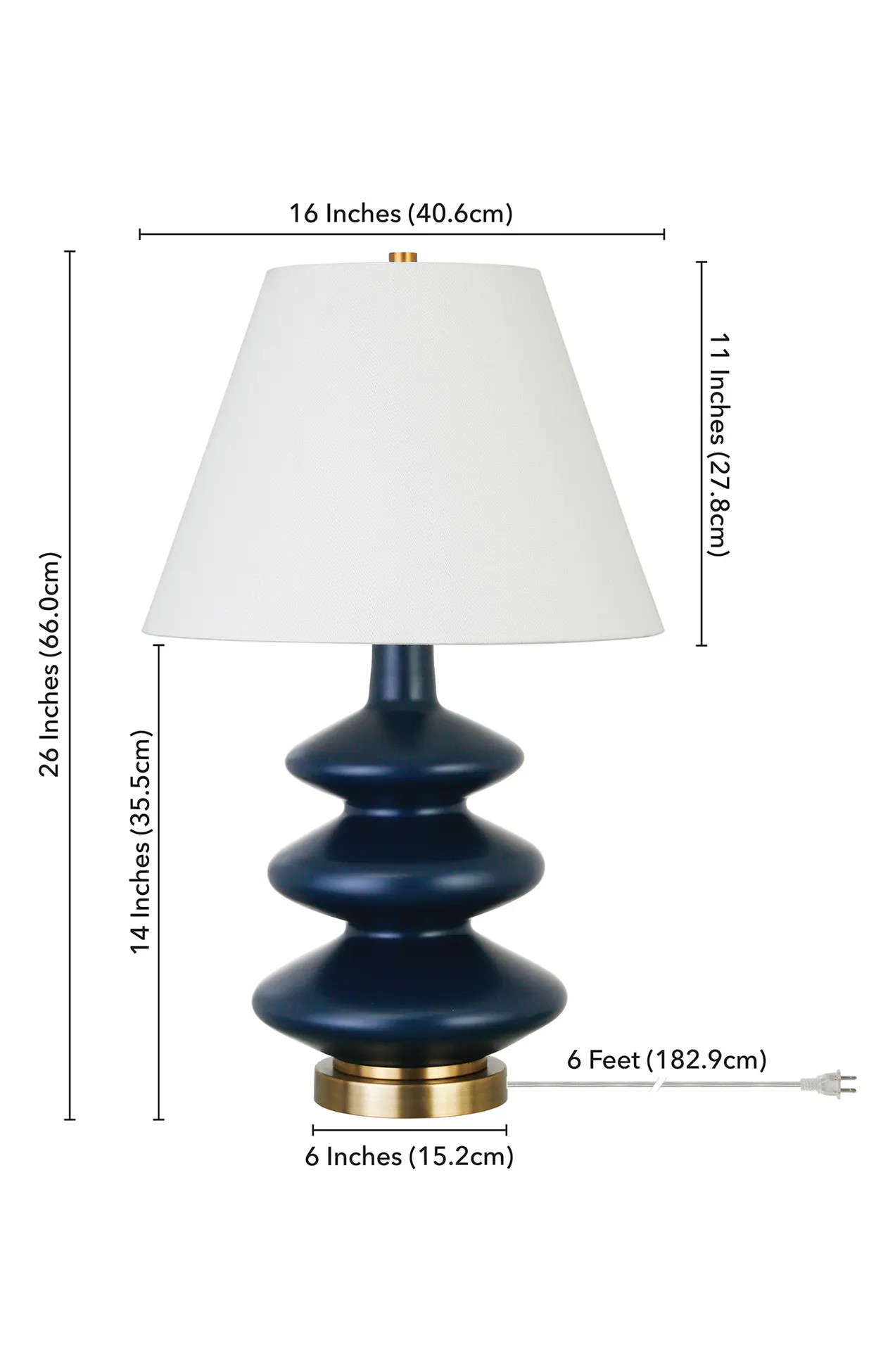 Hudson & Canal | Carleta Matte Blue Triple Gourd Table Lamp | Nordstrom Rack | Nordstrom Rack