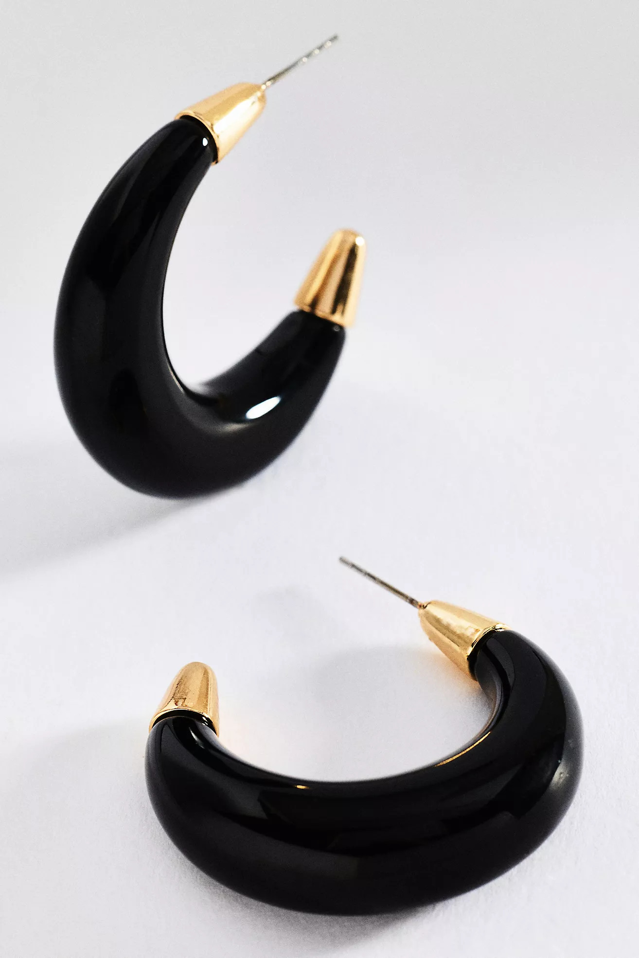 By Anthropologie Tipped Resin Hoop Earrings | Anthropologie (US)