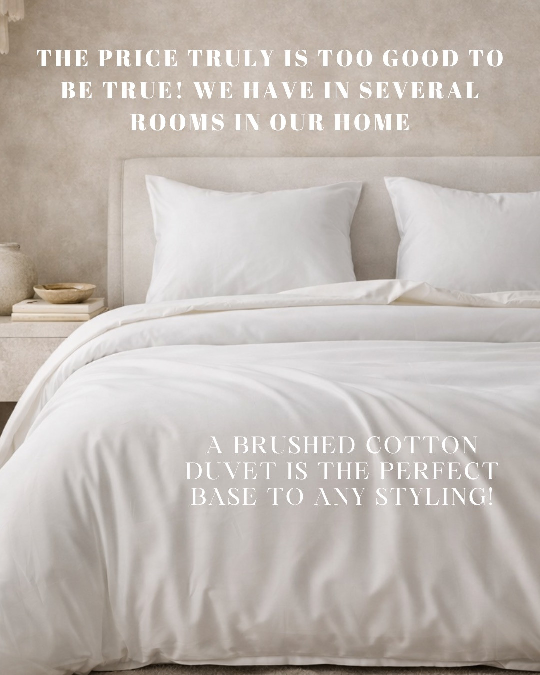 BRUSHED COTTON DUVET SET — SOFT & TIMELESS! This ULTRA-SOFT BRUSHED COTTON duvet is the perfect neutral base for any bedroom styling. The quality feels HIGH-END, but the price makes it a total win.

#Amazon #TheHillaryStyle #AmazonHome #BeddingRefresh #NeutralBedroom #DuvetSet #LuxuryForLess #ModernBedroom #HomeUpgrade #DesignerLookForLess 

 #LTKU #LTKOver40 #LTKHome