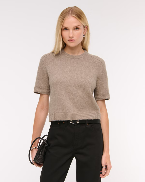 Women's The A&F Madeline Crew Sweater Tee | Women's Tops | Abercrombie.com | Abercrombie & Fitch (US)