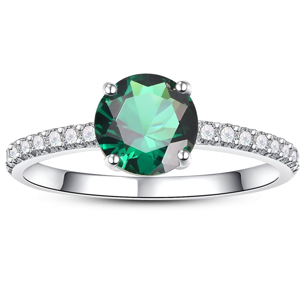 1.25ct Engagement Ring for Women Pave Halo Cubic Zirconia Engagement Ring White Gold Plated Weddi... | Amazon (US)