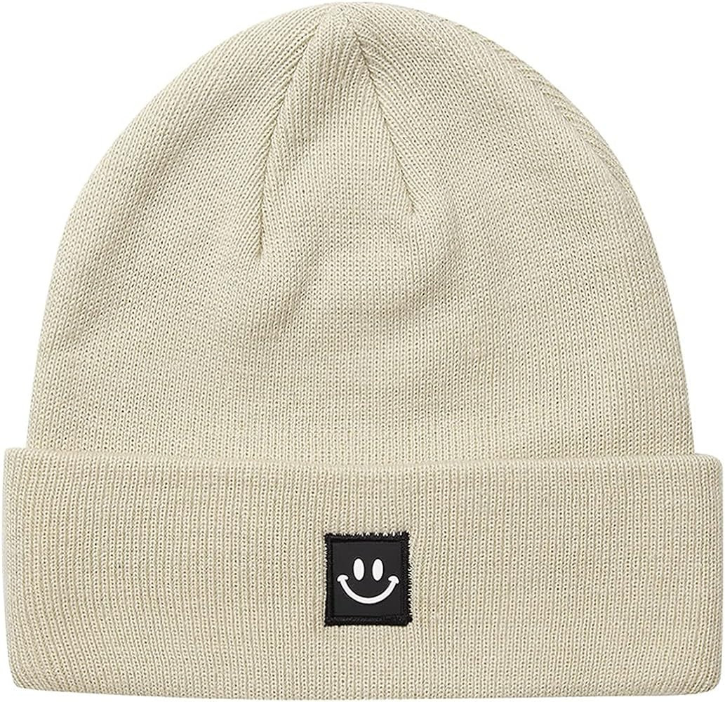 MaxNova Knit Beanie Hat with Smile Face for Men/Women | Amazon (US)