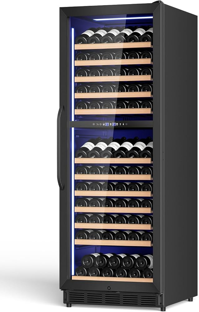 24" Inch Dual-Zone Wine Fridge, Freestanding/Built-in Wine Cooler Refeigerator, Large Capacity Ta... | Amazon (US)