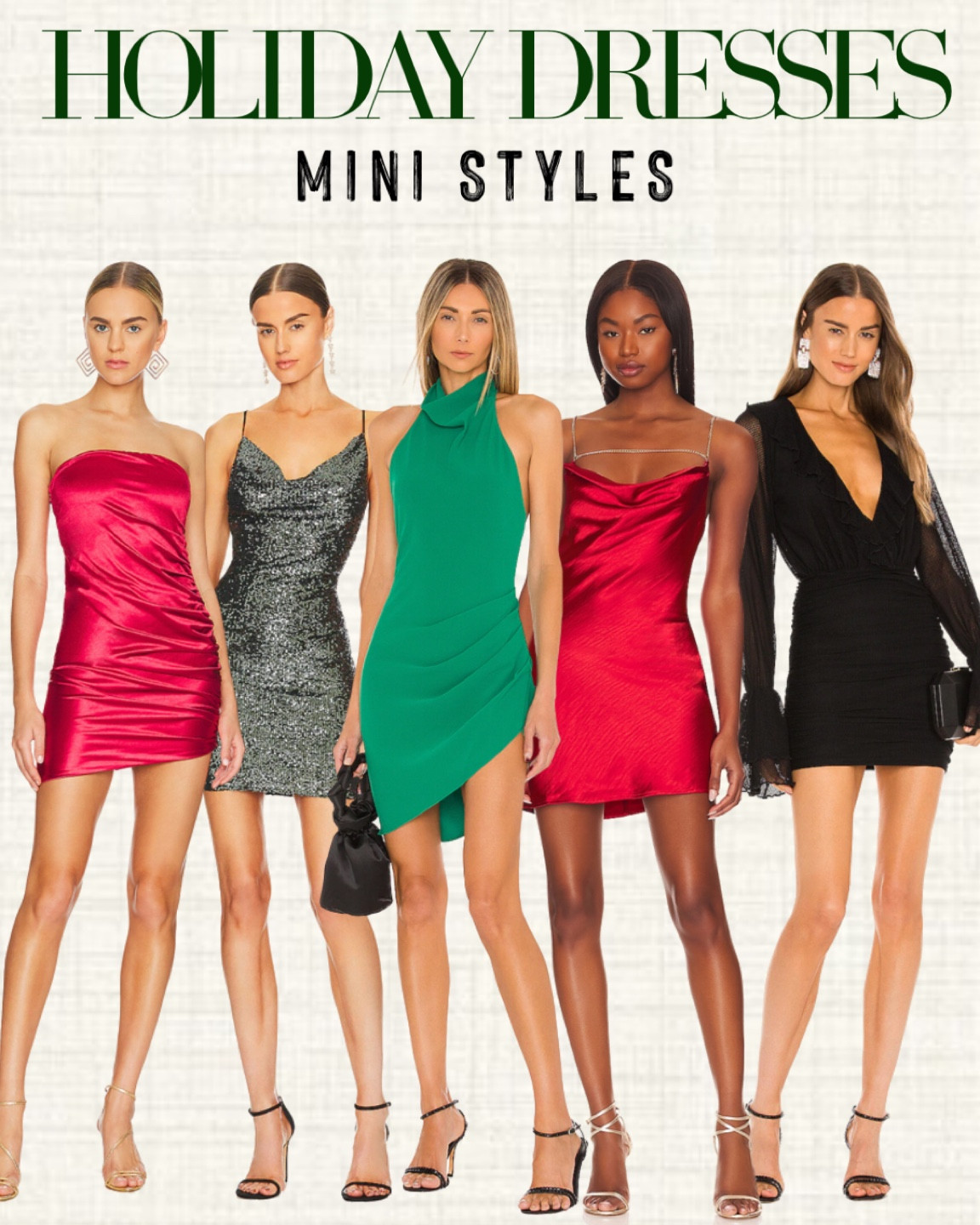 Mini holiday dresses. Red dress. Green dress. Little black dress. Holiday looks. Christmas dress. Christmas party  

#LTKSeasonal #LTKstyletip #LTKHoliday