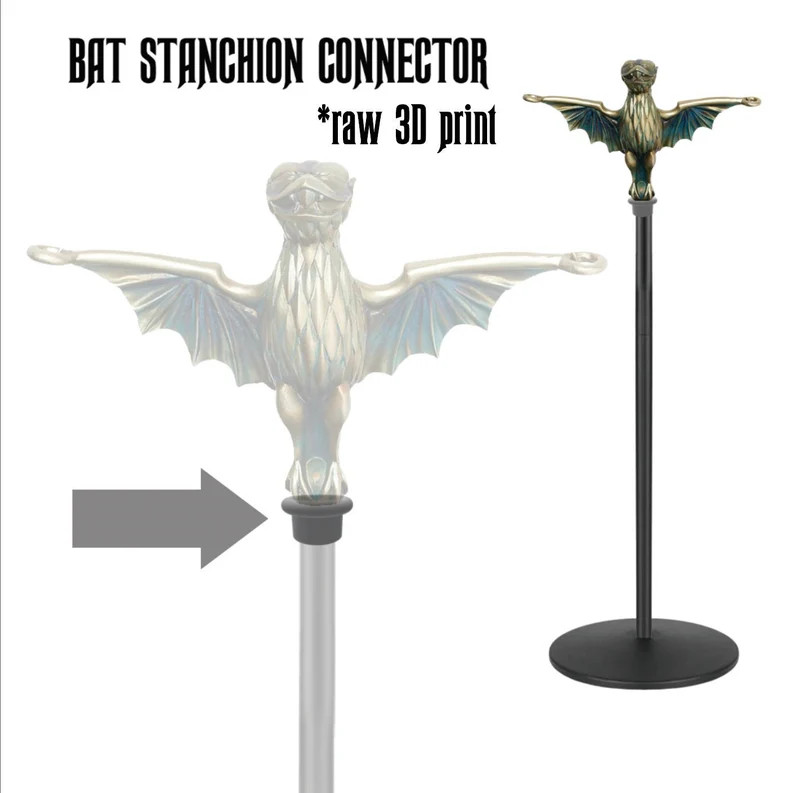 Haunted Mansion Bat Stanchion Connector Piece - 3D Print - Etsy | Etsy (US)