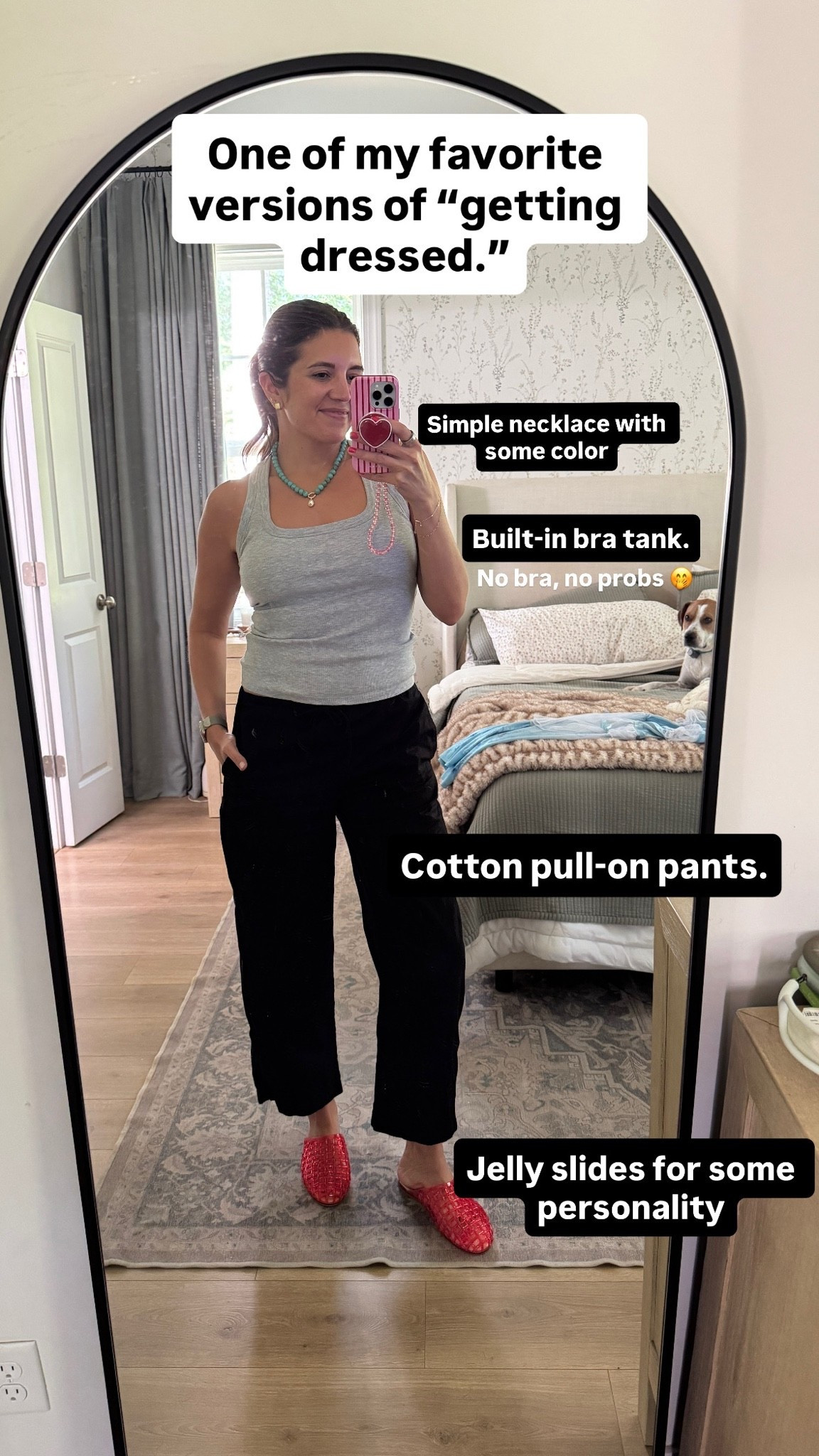 Easy mom outfit of the day! Size small in the bra tank and the cotton barrel pants! I’m 5’7”

#LTKTall #LTKOver40 #LTKSaleAlert