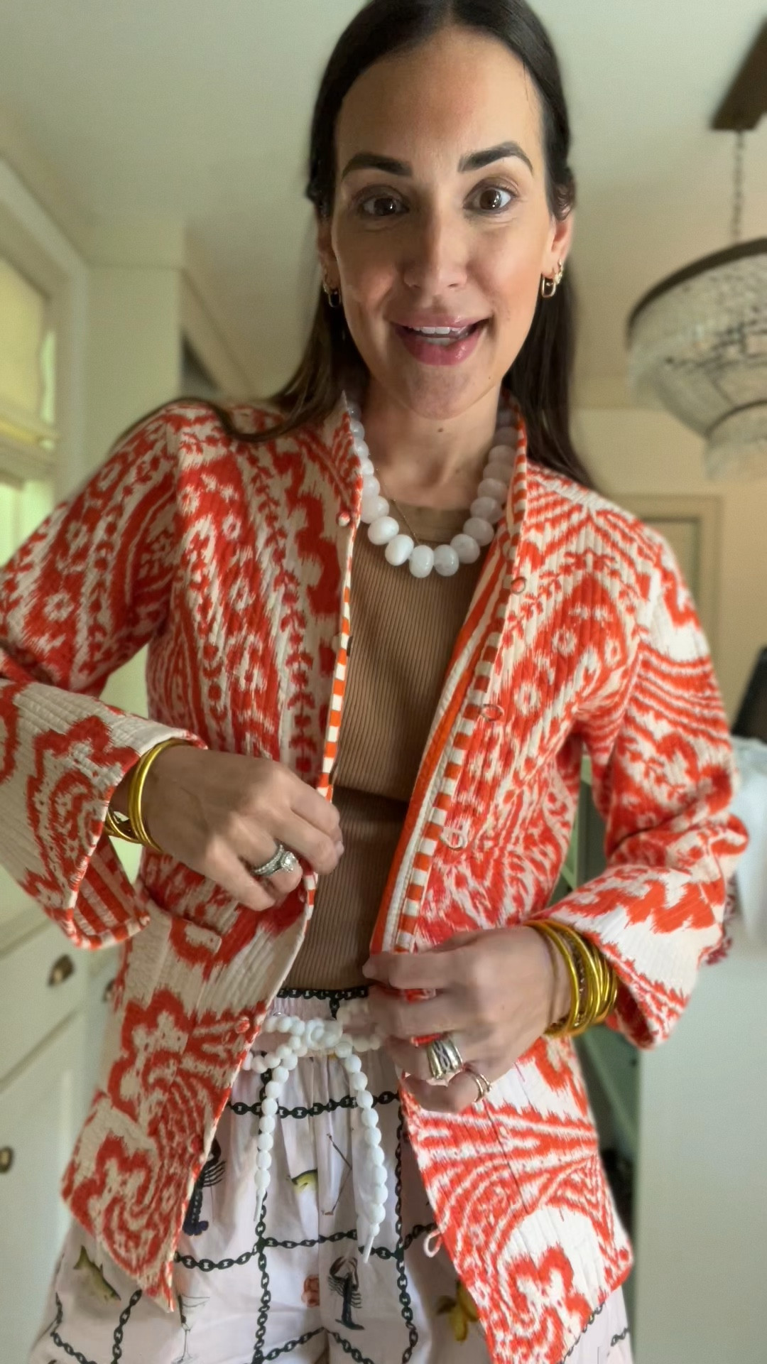 This red quilted reversible jacket - obsessed!!!