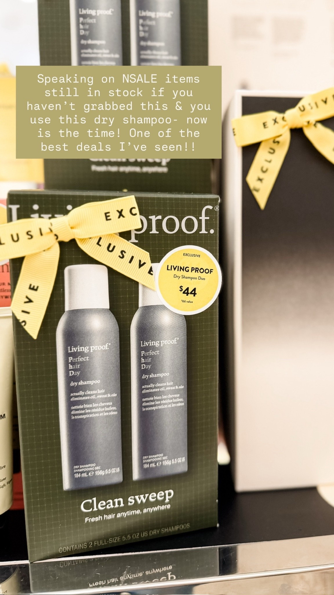I always stock up on this when it’s on sale 👏🏼

Loverly Grey, Living Proof, dry shampoo, beauty finds, sale alert, Nordstrom sale, NSALE

#LTKSaleAlert #LTKBeauty
