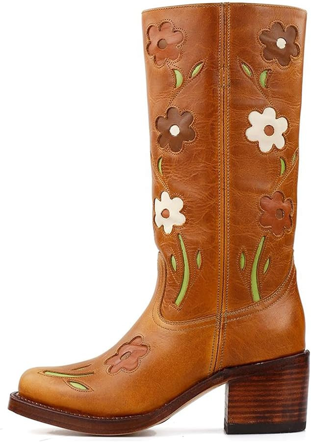 Women's Knee High Boots Square Toe Chunky Block Heel Tall Boots for Women Comfortable Casual Low ... | Amazon (US)