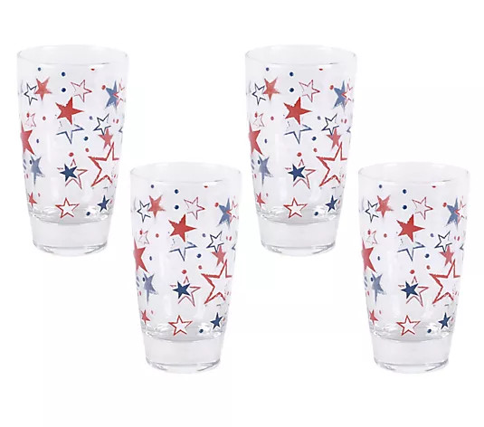 Temp-tations Seasonal Set of 4 15-oz Glasses - QVC.com | QVC