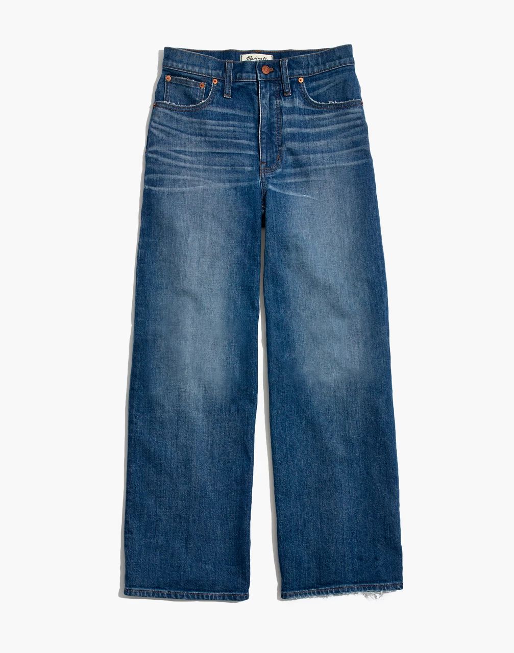 Wide-Leg Crop Jeans in Finney Wash | Madewell