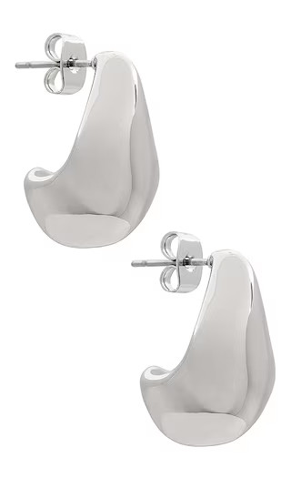 Justine Hoops in Silver | Revolve Clothing (Global)