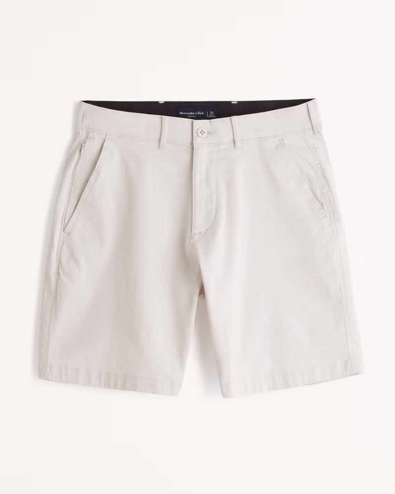 9 Inch Modern Plainfront Short | Abercrombie & Fitch (US)