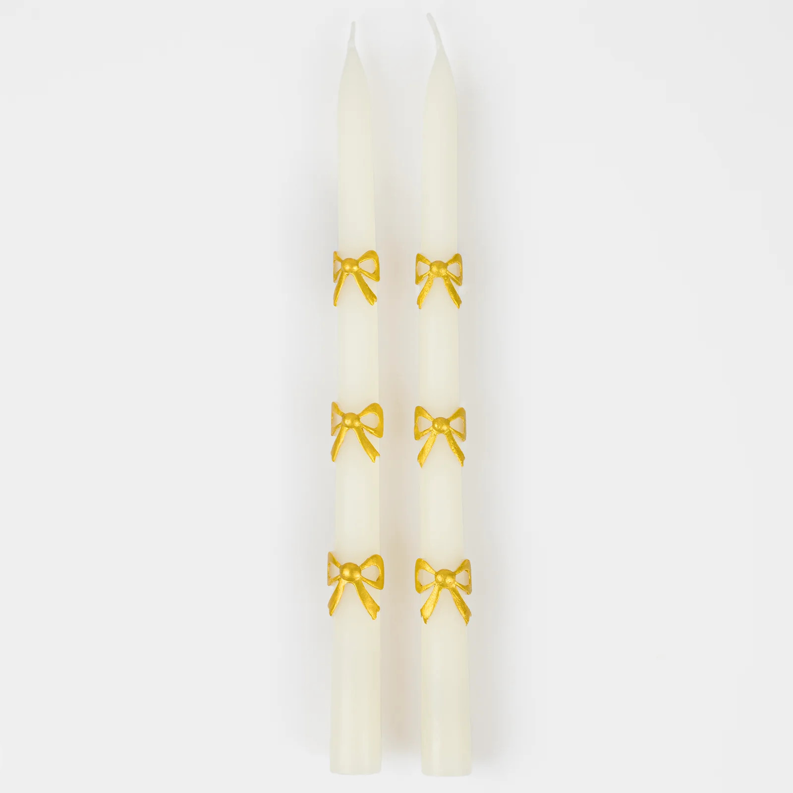 Gold Bow Christmas Candles | Meri Meri
