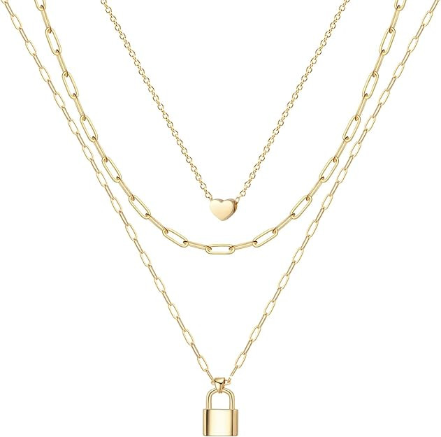 Ava Riley Dainty Gold Necklace for Women - Layered Choker Statement Necklaces for Women Trendy - ... | Amazon (US)