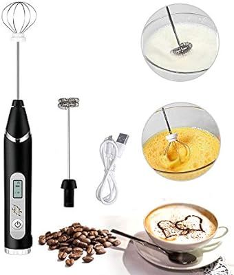 Milk Frother Handheld with LCD Screen 2020 Newest, MIGOOZI Portable 3-Speed Adjustable Multifunct... | Amazon (US)