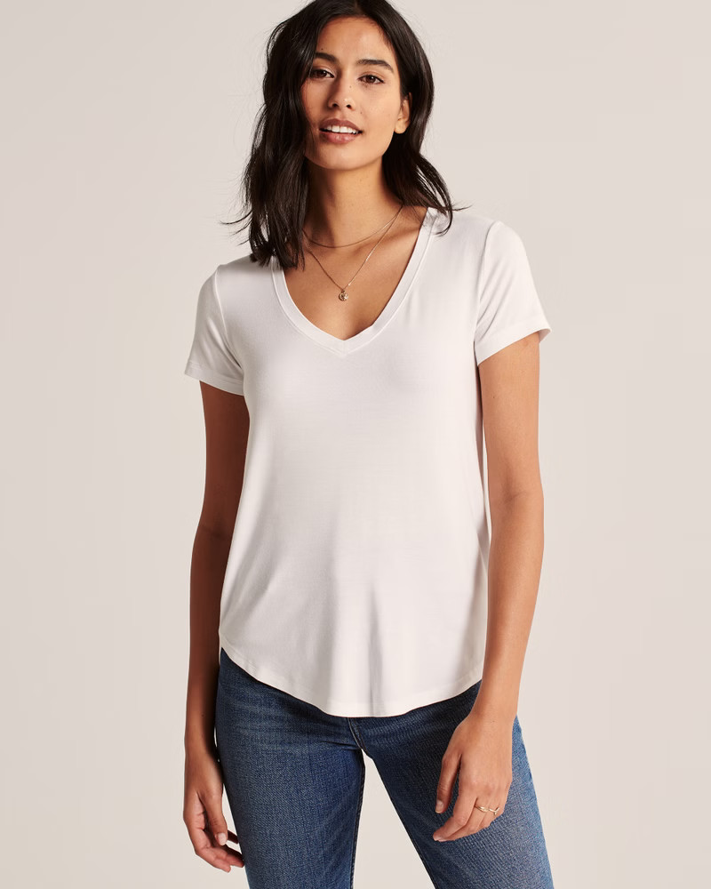 Drapey V-Neck Tee | Abercrombie & Fitch (US)
