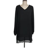 Saks Fifth Avenue Casual Dress - Popover: Black Solid Pattern Dresses - Used - Size Medium | ThredUp (US)