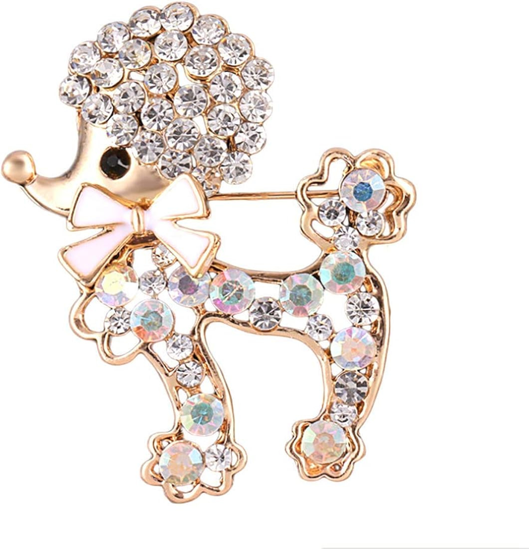 Pretty Animal Brooches Rose Gold and Platinum Plated Full Shining Crystal Brooch Pink Cat's Eye B... | Amazon (US)