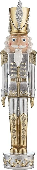 Haute Decor Cascanueces de Navidad de 37 pulgadas de alto (plata, oro) - Cascanueces de Navidad g... | Amazon (US)