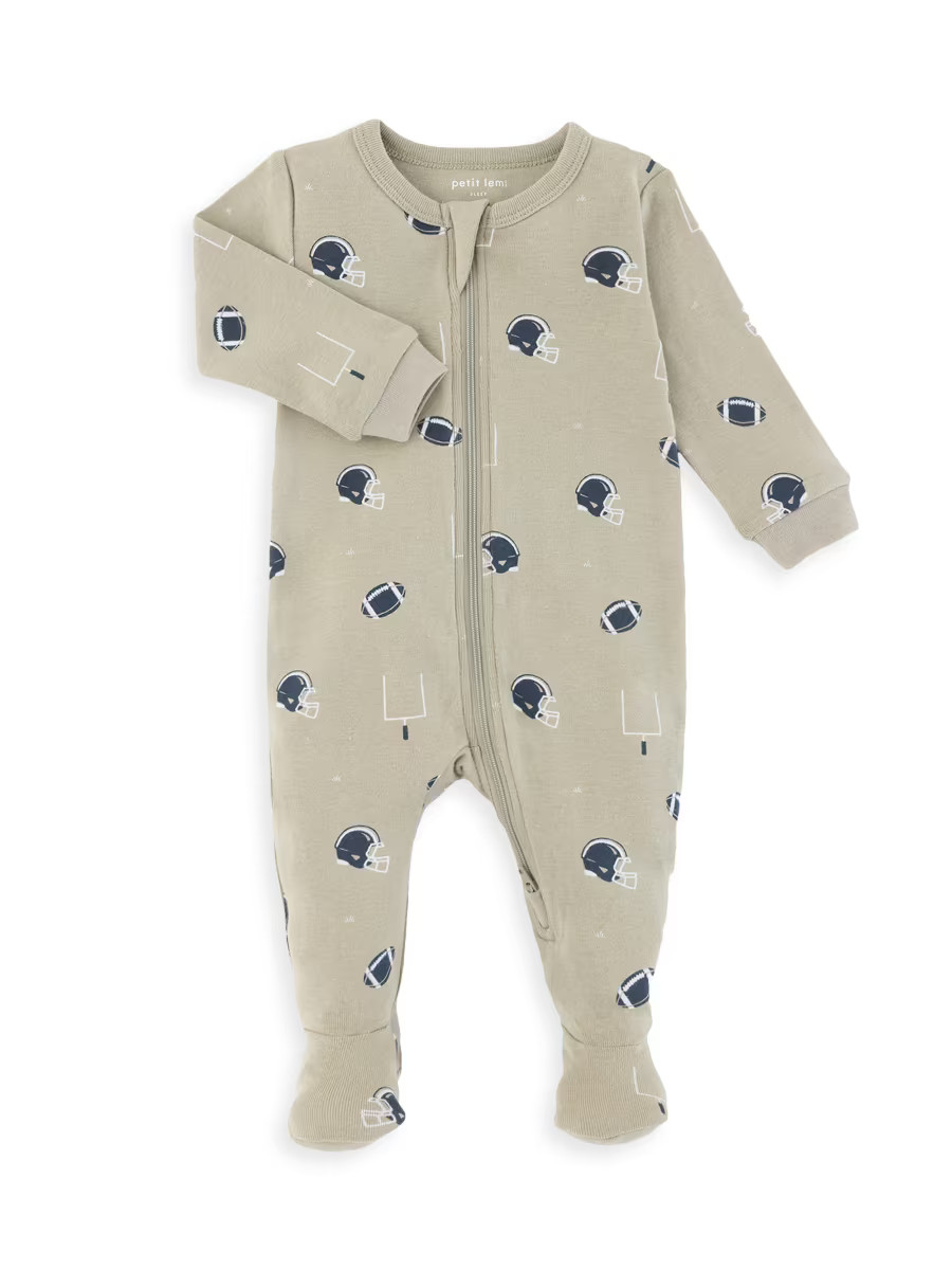 Firsts by Petit Lem Baby Boy's Gridiron Footie | Saks Fifth Avenue