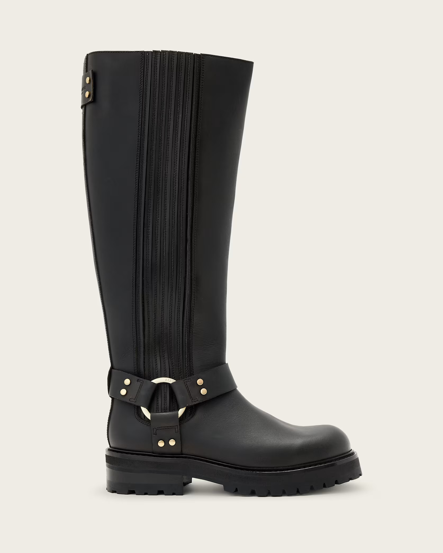 Maddie Knee High Leather Boots | AllSaints UK