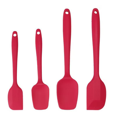 Unique Bargains Heat Resistant Non-scratch Non Stick Dishwasher Safe Spatula Set Red 4 Pcs Red | Target