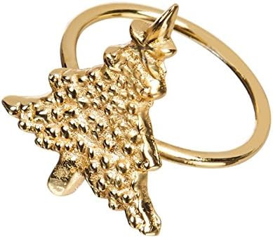 Cypress Home Gold Tree Metal Napkin Ring | Amazon (US)