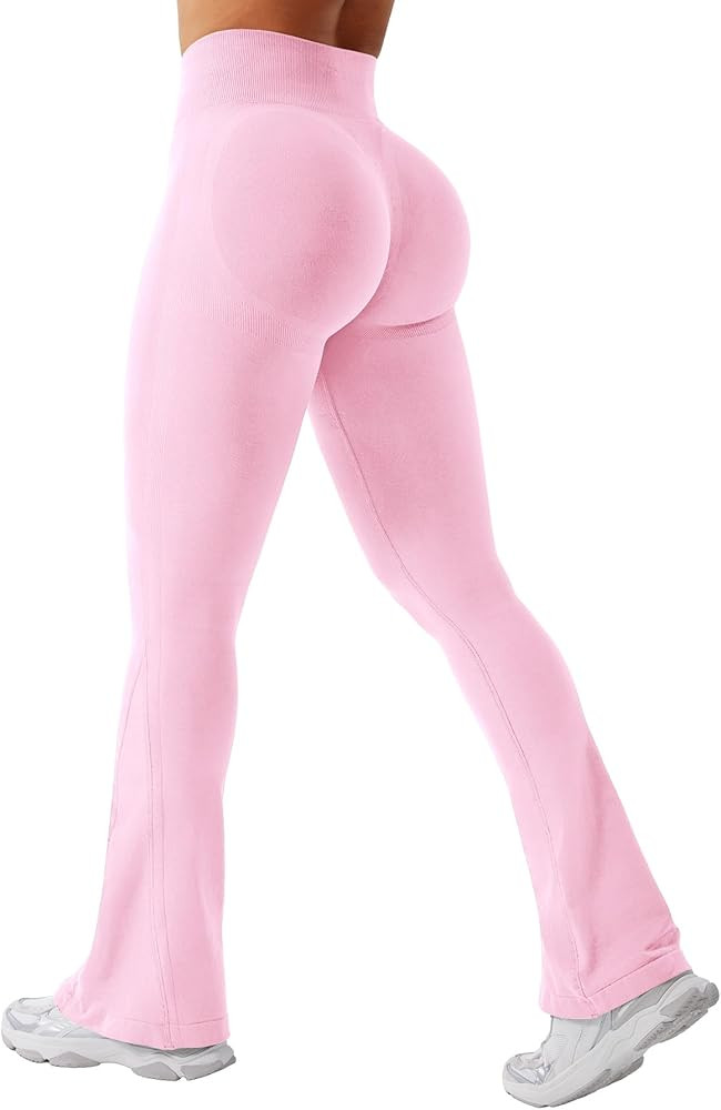 YEOREO Mini Flare Leggings Womens Workout Butt Lifting Legging Hidden Scrunch Seamless Impact Lil... | Amazon (US)