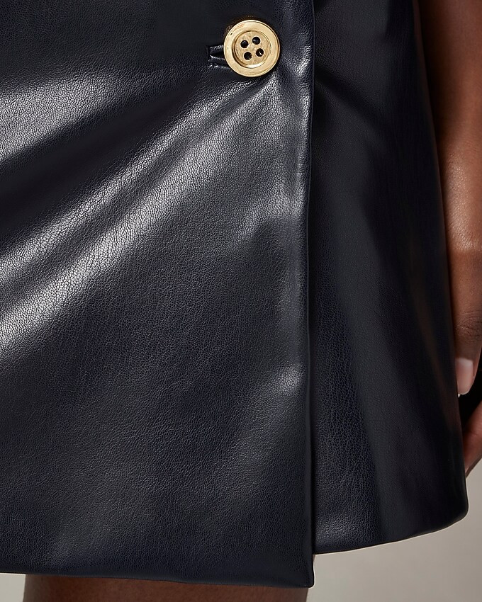 Mini wrap skirt in faux patent leather | J. Crew US