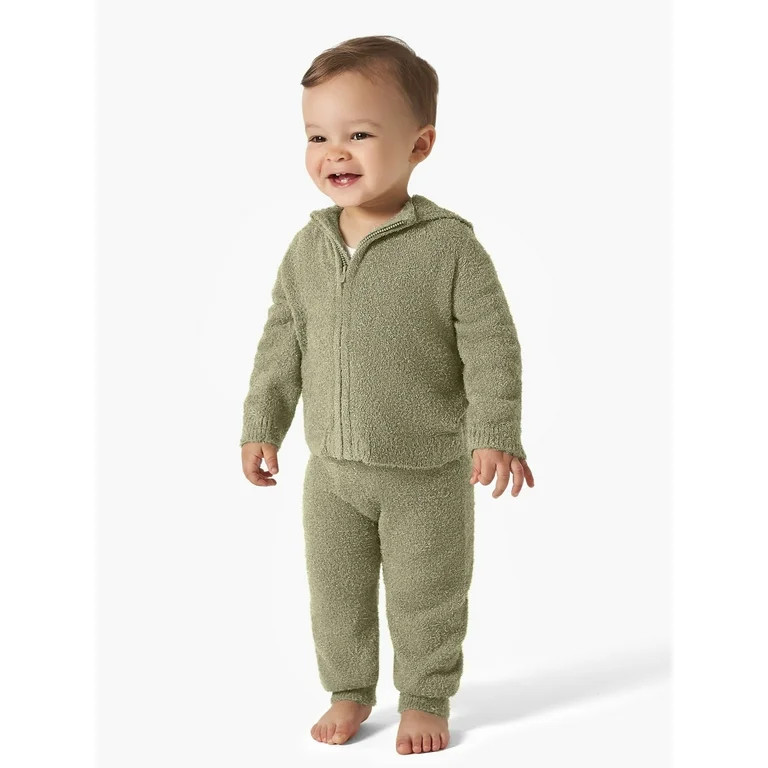 Modern Moments by Gerber Toddler Unisex Cozy Zip up Hoodie & Jogger, 2-Piece Outfit Set, 12M - 5T | Walmart (US)