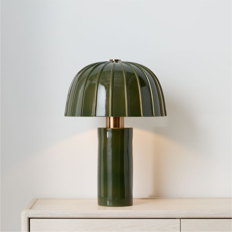 Icon 24" Green Ceramic Table Lamp by Venus Williams | Crate & Barrel