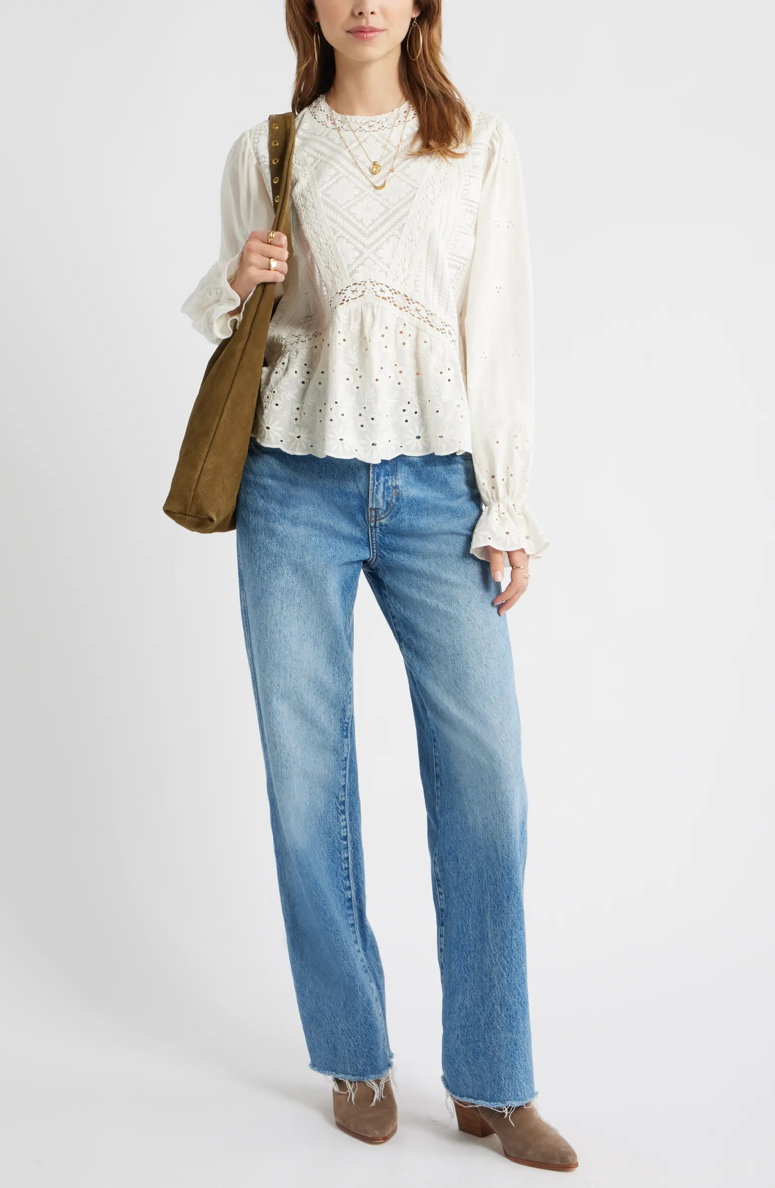 Mixed Media Lace Top | Nordstrom