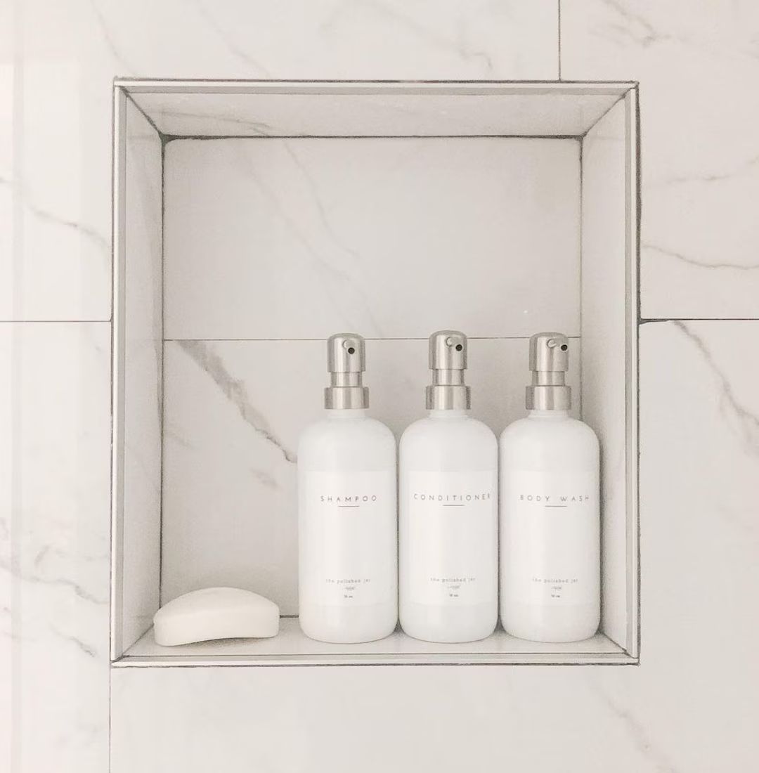 Set of 3 Plastic Soap Dispenser Shower Bottles  Shampoo - Etsy | Etsy (US)