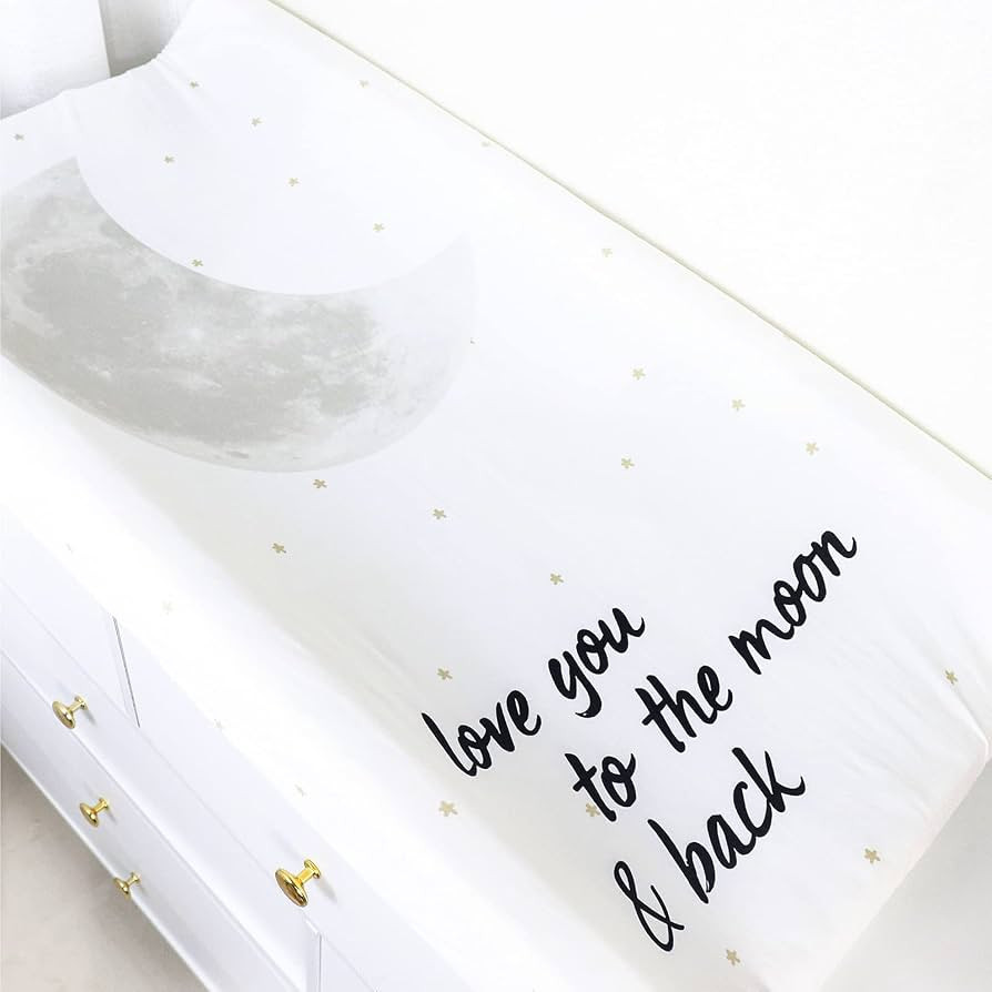 Changing Pad Cover, Love You to The Moon and Back, Diaper Changing Pad Cover for Boys Girls, Jers... | Amazon (US)