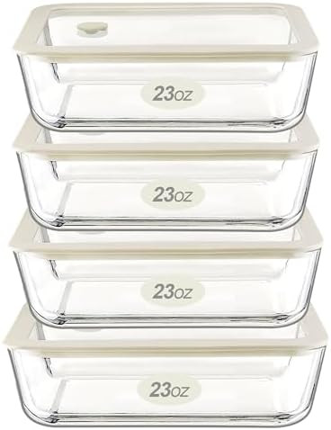 Urban Green Glass Food Container Set with Glass Lid, 4 Pack, Food Storage Containers Set, Airtigh... | Amazon (US)